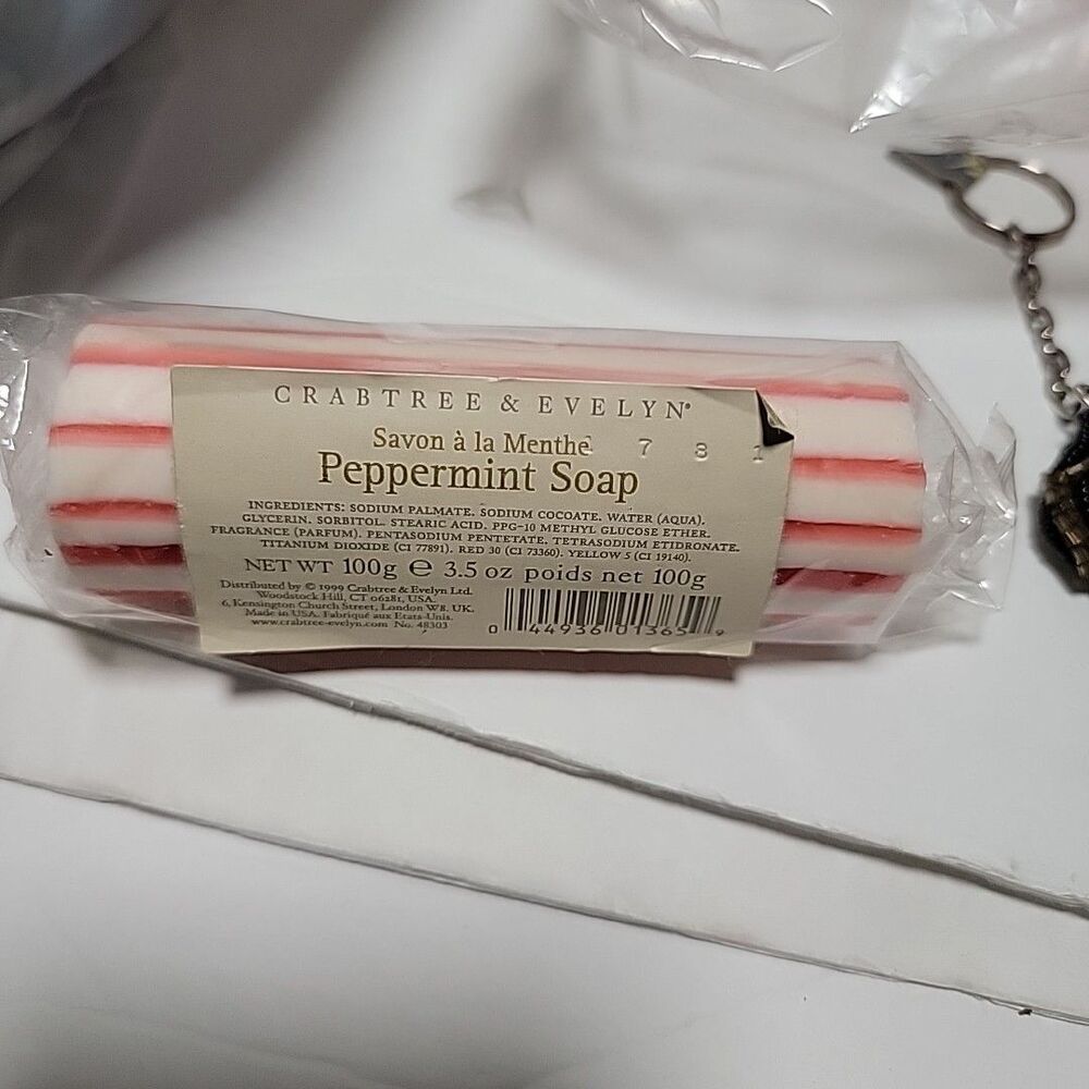 Crabtree & Evelyn Peppermint Soap Savon À La Menthe 3.5 oz 100g Unused Vintage